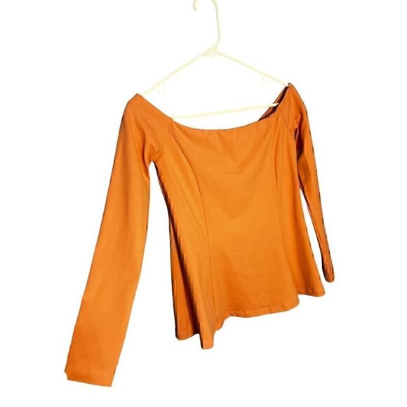Susana monoco Off-Shoulder Long Sleeve, Peach Color Top, Small - Picture 3 of 8